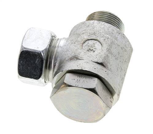 28L & M33x2 Zink plated Steel Swivel Joint Cutting Fitting with Male Threads 160 bar NBRO-ring Rotatable ISO 8434-1