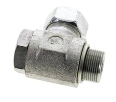 Racor giratorio de acero cincado 28L y M33x2 con rosca macho 160 bar Anillo NBRO Giratorio ISO 8434-1