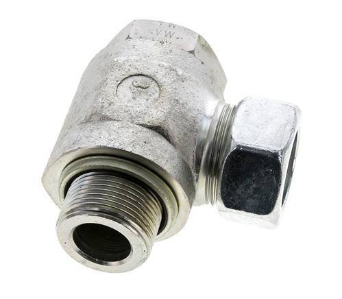 Racor giratorio de acero cincado 28L y M33x2 con rosca macho 160 bar Anillo NBRO Giratorio ISO 8434-1