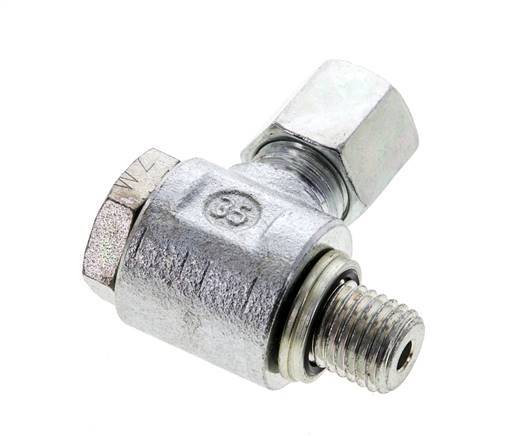 6S & M12x1.5 Zink plated Steel Swivel Joint Cutting Fitting with Male Threads 400 bar NBRO-ring Rotatable ISO 8434-1