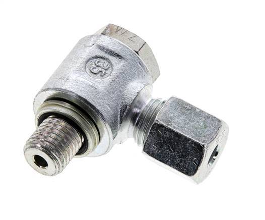 6S & M12x1.5 Zink plated Steel Swivel Joint Cutting Fitting with Male Threads 400 bar NBRO-ring Rotatable ISO 8434-1
