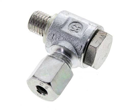 6S & M12x1.5 Zink plated Steel Swivel Joint Cutting Fitting with Male Threads 400 bar NBRO-ring Rotatable ISO 8434-1