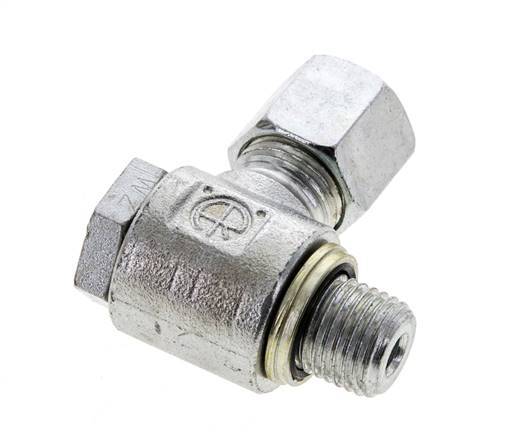 8S & M14x1.5 Zink plated Steel Swivel Joint Cutting Fitting with Male Threads 400 bar NBRO-ring Rotatable ISO 8434-1