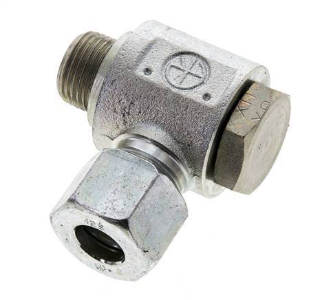 12S & M18x1.5 Racor giratorio de acero cincado con rosca macho 400 bar Anillo NBRO Giratorio ISO 8434-1