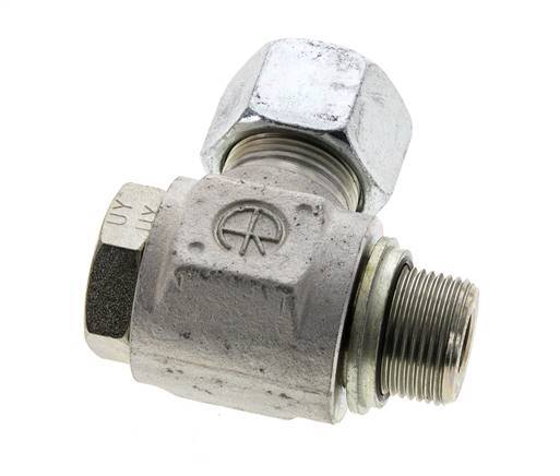 16S & M22x1.5 Racor giratorio de acero cincado con rosca macho 400 bar Anillo NBRO Giratorio ISO 8434-1