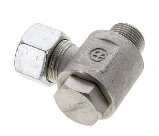 20S & M27x2 Zink plated Steel Swivel Joint Cutting Fitting with Male Threads 400 bar NBRO-ring Rotatable ISO 8434-1