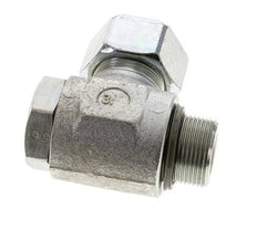 25S & M33x2 Zink plated Steel Swivel Joint Cutting Fitting with Male Threads 250 bar NBRO-ring Rotatable ISO 8434-1