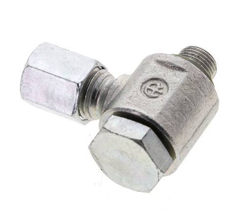 6L & G1/8'' Zink plated Steel Swivel Joint Cutting Fitting with Male Threads 315 bar NBRO-ring Rotatable ISO 8434-1