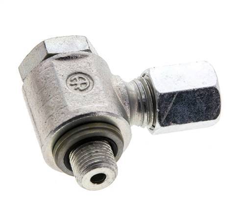 6L & G1/8'' Zink plated Steel Swivel Joint Cutting Fitting with Male Threads 315 bar NBRO-ring Rotatable ISO 8434-1