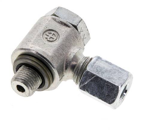 6L & G1/8'' Zink plated Steel Swivel Joint Cutting Fitting with Male Threads 315 bar NBRO-ring Rotatable ISO 8434-1