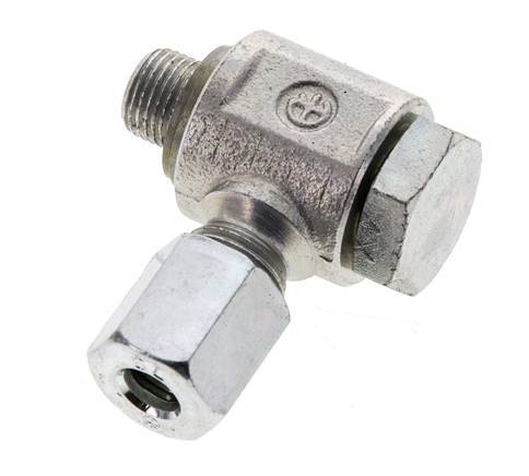 6L & G1/8'' Zink plated Steel Swivel Joint Cutting Fitting with Male Threads 315 bar NBRO-ring Rotatable ISO 8434-1