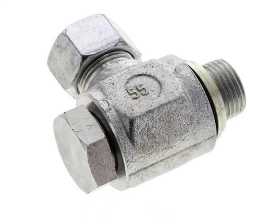 15L & G1/2'' Acero Zincado Racor Giratorio con Rosca Macho 315 bar NBRO-ring Giratorio ISO 8434-1