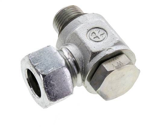 18L & G1/2'' Zink plated Steel Swivel Joint Cutting Fitting with Male Threads 315 bar NBRO-ring Rotatable ISO 8434-1