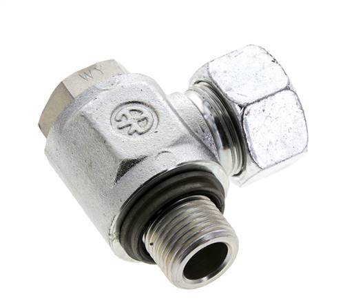 18L & G1/2'' Zink plated Steel Swivel Joint Cutting Fitting with Male Threads 315 bar NBRO-ring Rotatable ISO 8434-1
