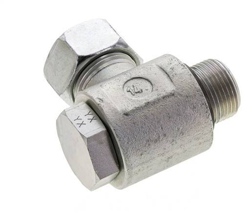 22L & G3/4'' Acero Zincado Racor Giratorio con Rosca Macho 160 bar NBRO-ring Giratorio ISO 8434-1