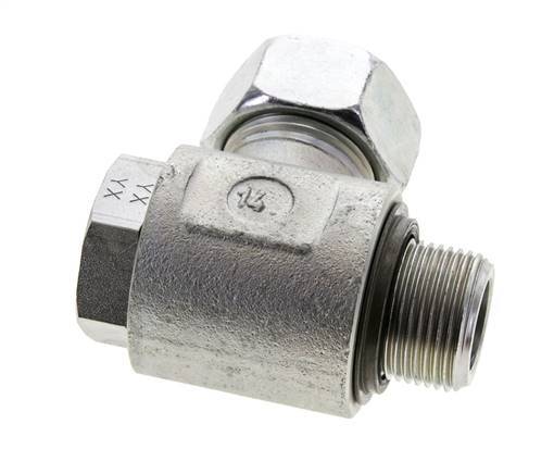 22L & G3/4'' Acero Zincado Racor Giratorio con Rosca Macho 160 bar NBRO-ring Giratorio ISO 8434-1