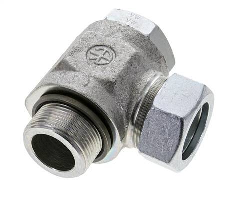 35L & G1-1/4'' Zink plated Steel Swivel Joint Cutting Fitting with Male Threads 160 bar NBRO-ring Rotatable ISO 8434-1