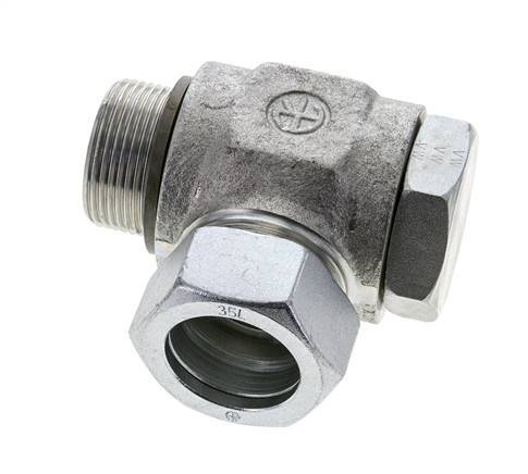 35L & G1-1/4'' Zink plated Steel Swivel Joint Cutting Fitting with Male Threads 160 bar NBRO-ring Rotatable ISO 8434-1
