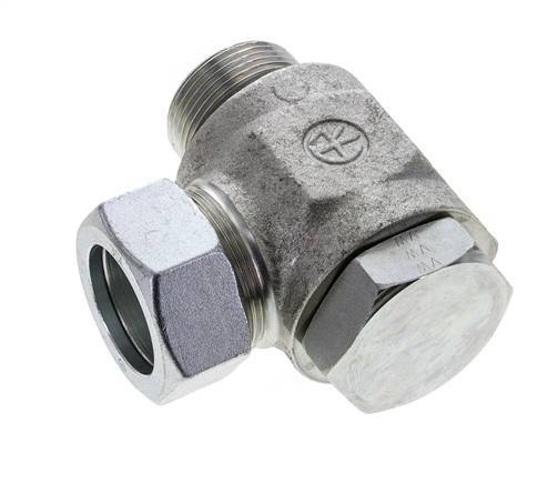 35L & G1-1/4'' Zink plated Steel Swivel Joint Cutting Fitting with Male Threads 160 bar NBRO-ring Rotatable ISO 8434-1