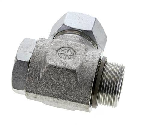 35L & G1-1/4'' Zink plated Steel Swivel Joint Cutting Fitting with Male Threads 160 bar NBRO-ring Rotatable ISO 8434-1
