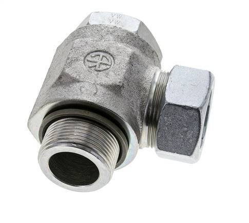 35L & G1-1/4'' Zink plated Steel Swivel Joint Cutting Fitting with Male Threads 160 bar NBRO-ring Rotatable ISO 8434-1