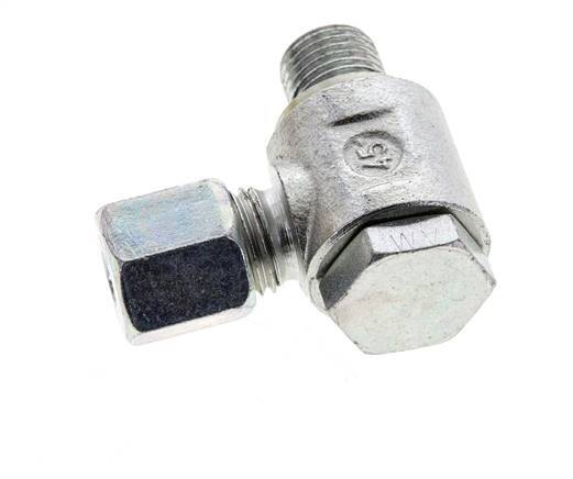 6S & G1/4'' Acero Zincado Racor Giratorio con Rosca Macho 400 bar NBRO-ring Giratorio ISO 8434-1
