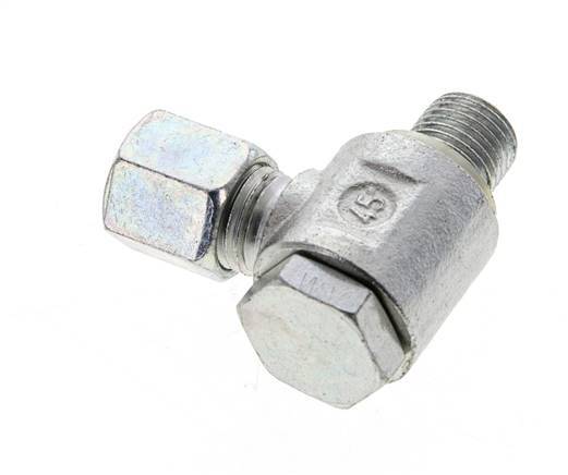 6S & G1/4'' Zink plated Steel Swivel Joint Cutting Fitting with Male Threads 400 bar NBRO-ring Rotatable ISO 8434-1