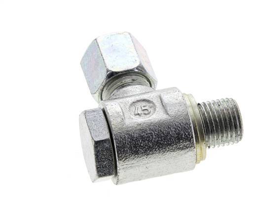 6S & G1/4'' Acero Zincado Racor Giratorio con Rosca Macho 400 bar NBRO-ring Giratorio ISO 8434-1
