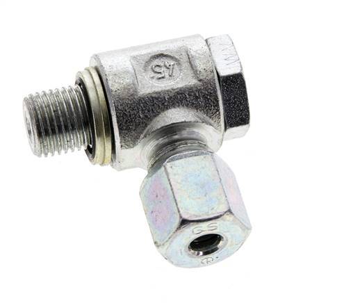 6S & G1/4'' Acero Zincado Racor Giratorio con Rosca Macho 400 bar NBRO-ring Giratorio ISO 8434-1