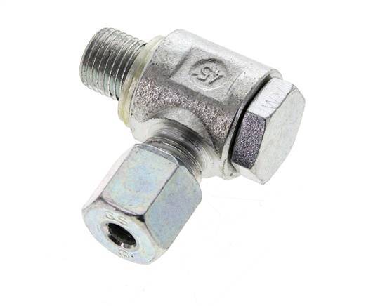 6S & G1/4'' Acero Zincado Racor Giratorio con Rosca Macho 400 bar NBRO-ring Giratorio ISO 8434-1