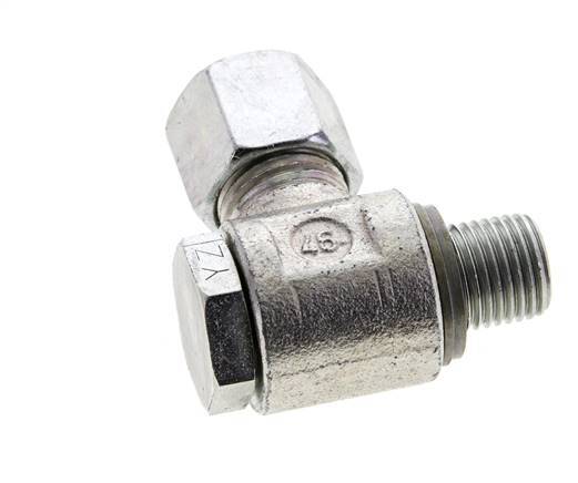8S & G1/4'' Zink plated Steel Swivel Joint Cutting Fitting with Male Threads 400 bar NBRO-ring Rotatable ISO 8434-1