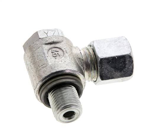 8S & G1/4'' Zink plated Steel Swivel Joint Cutting Fitting with Male Threads 400 bar NBRO-ring Rotatable ISO 8434-1