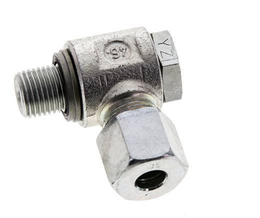 8S & G1/4'' Zink plated Steel Swivel Joint Cutting Fitting with Male Threads 400 bar NBRO-ring Rotatable ISO 8434-1