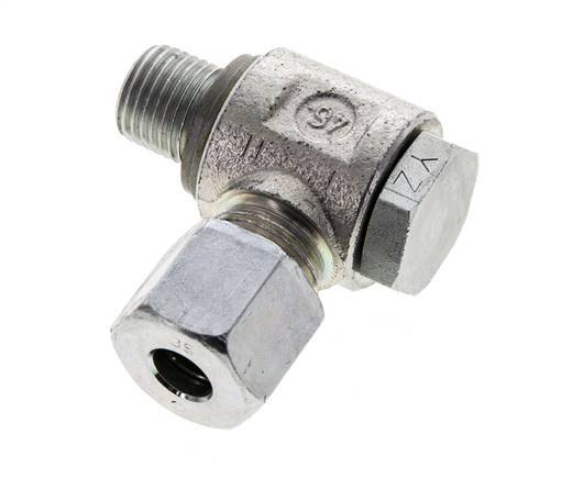 8S & G1/4'' Zink plated Steel Swivel Joint Cutting Fitting with Male Threads 400 bar NBRO-ring Rotatable ISO 8434-1