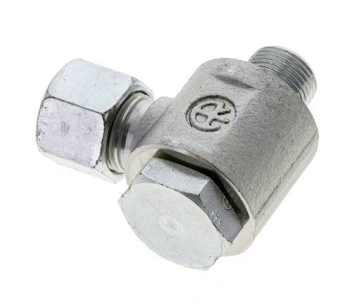 10S & G3/8'' Zink plated Steel Swivel Joint Cutting Fitting with Male Threads 400 bar NBRO-ring Rotatable ISO 8434-1
