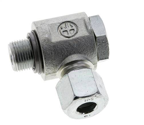 10S & G3/8'' Acero Zincado Racor Giratorio con Rosca Macho 400 bar NBRO-ring Giratorio ISO 8434-1