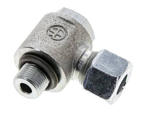 12S & G3/8'' Acero Zincado Racor Giratorio con Rosca Macho 400 bar NBRO-ring Giratorio ISO 8434-1