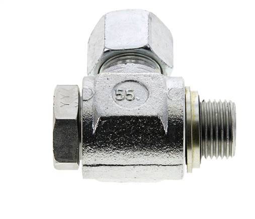 14S & G1/2'' Acero Zincado Racor Giratorio con Rosca Macho 400 bar NBRO-ring Giratorio ISO 8434-1