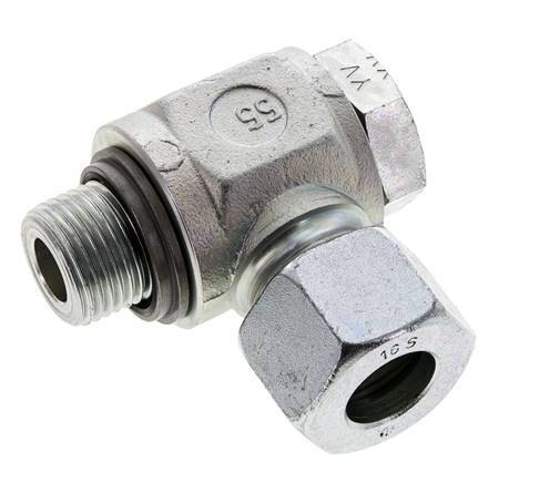 16S & G1/2'' Acero Zincado Racor Giratorio con Rosca Macho 400 bar NBRO-ring Giratorio ISO 8434-1
