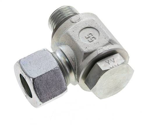 16S & G1/2'' Acero Zincado Racor Giratorio con Rosca Macho 400 bar NBRO-ring Giratorio ISO 8434-1