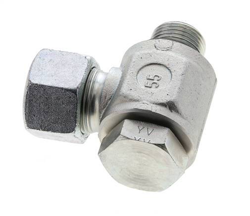 16S & G1/2'' Acero Zincado Racor Giratorio con Rosca Macho 400 bar NBRO-ring Giratorio ISO 8434-1