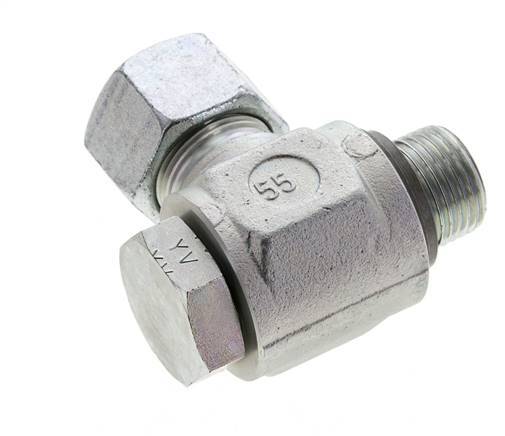 16S & G1/2'' Acero Zincado Racor Giratorio con Rosca Macho 400 bar NBRO-ring Giratorio ISO 8434-1