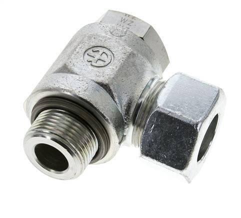 25S & G1'' Zink plated Steel Swivel Joint Cutting Fitting with Male Threads 250 bar NBRO-ring Rotatable ISO 8434-1