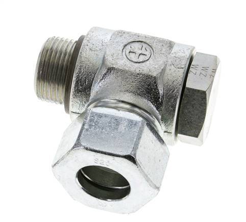 25S & G1'' Zink plated Steel Swivel Joint Cutting Fitting with Male Threads 250 bar NBRO-ring Rotatable ISO 8434-1