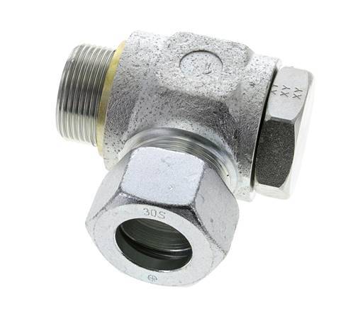 30S & G1-1/4'' Zink plated Steel Swivel Joint Cutting Fitting with Male Threads 250 bar NBRO-ring Rotatable ISO 8434-1