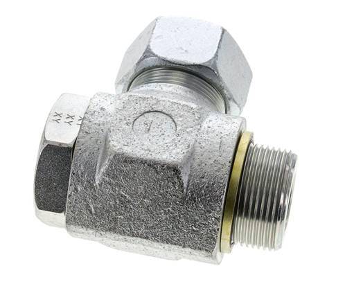 30S & G1-1/4'' Zink plated Steel Swivel Joint Cutting Fitting with Male Threads 250 bar NBRO-ring Rotatable ISO 8434-1