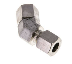 Accesorio de corte en codo de 45 grados de acero inoxidable 10L con rótula 315 bar Cono de sellado con junta tórica FKM ajustable ISO 8434-1