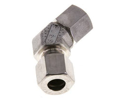 Accesorio de corte en codo de 45 grados de acero inoxidable 10L con rótula 315 bar Cono de sellado con junta tórica FKM ajustable ISO 8434-1