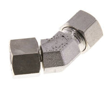 Accesorio de corte en codo de 45 grados de acero inoxidable 12L con rótula 315 bar Cono de sellado con junta tórica FKM ajustable ISO 8434-1