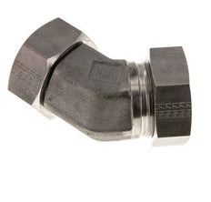 Accesorio de corte en codo de 45 grados de acero inoxidable 42L con rótula 160 bar Cono de sellado con junta tórica FKM ajustable ISO 8434-1